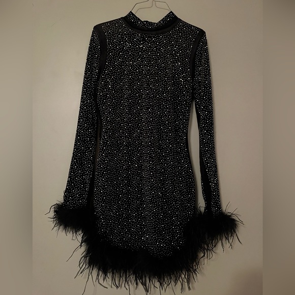 Gem & Feather Party Dress - Picture 4 of 5